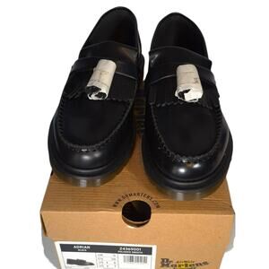 Dr. Martens Adrian Tassel Loafers Women’s US 6 Black Polished Leather NWT